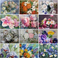 oil painting style colorful flower diamond painting full drill embroidery cross stitch kit diy mosaic pictures home decor gifts