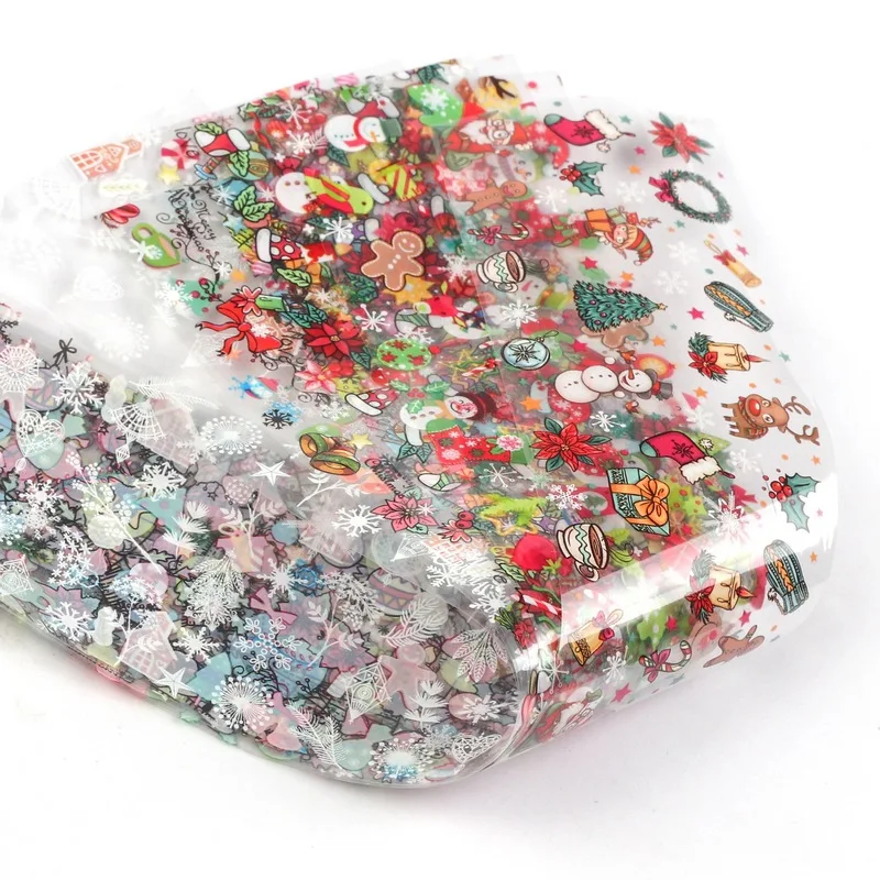 10PCS Nail Foil Sticker Set Holographic Starry Sky UV Gel Polish Flower Adhesive Transfer Art Decal Decoration | Красота и здоровье