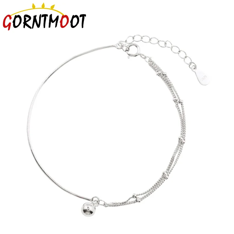 925 пробы серебряные Многослойные змеиные кости браслеты для ног цепи в богемном