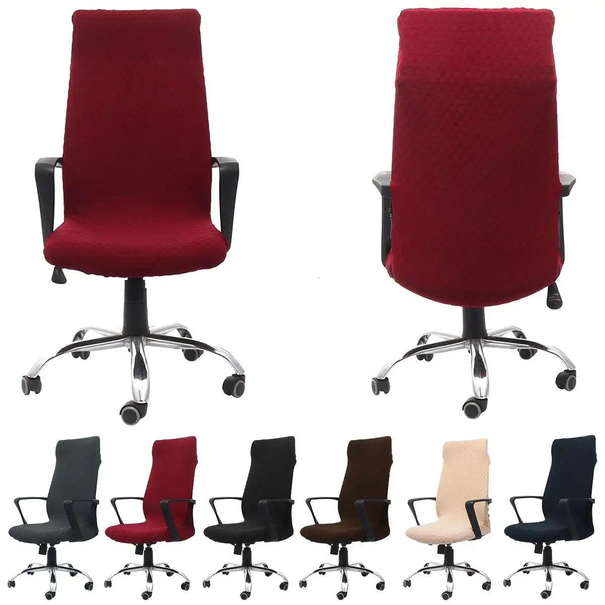 

Office Stretch Chair Covers Thicken Anti-dirty Rotating Computer Seat Chair Cover Removable Slipcovers For Office Seat Chairs