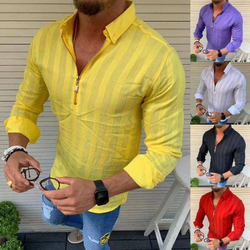 Футболка мужская с длинным рукавом повседневная Модная приталенная рубашка