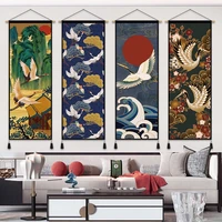 chinese style white crane wall paintings vintage room decor tapestry bedroom home office decals posters decoracion para sala