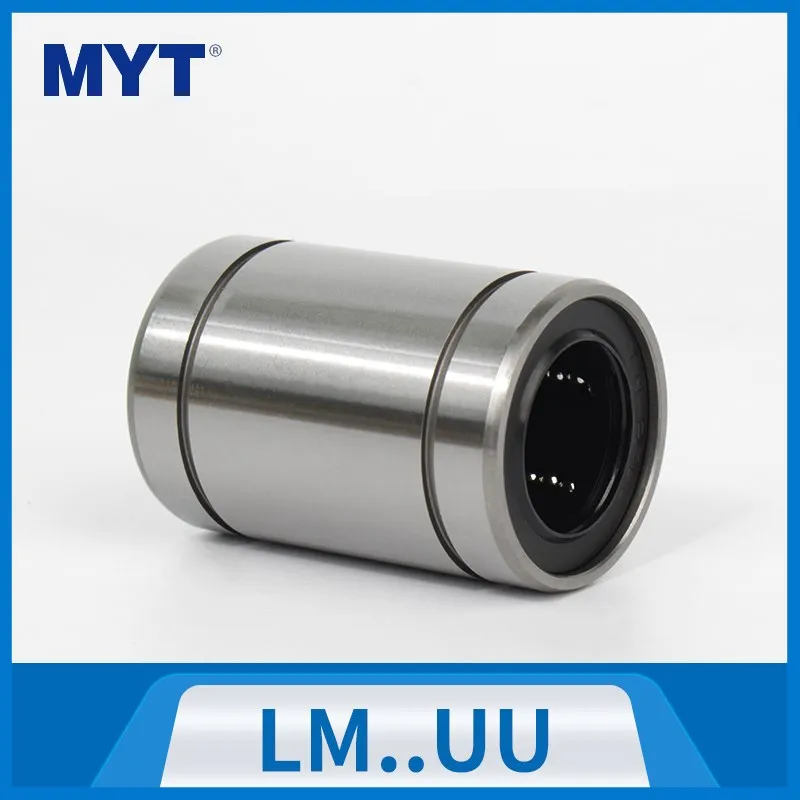 10 100pcs myt precision lm8uu 8x15x24mm linear bearing ball bushing 8mm for linear rail rod shaft cnc parts 3d printer lm8 uu free global shipping