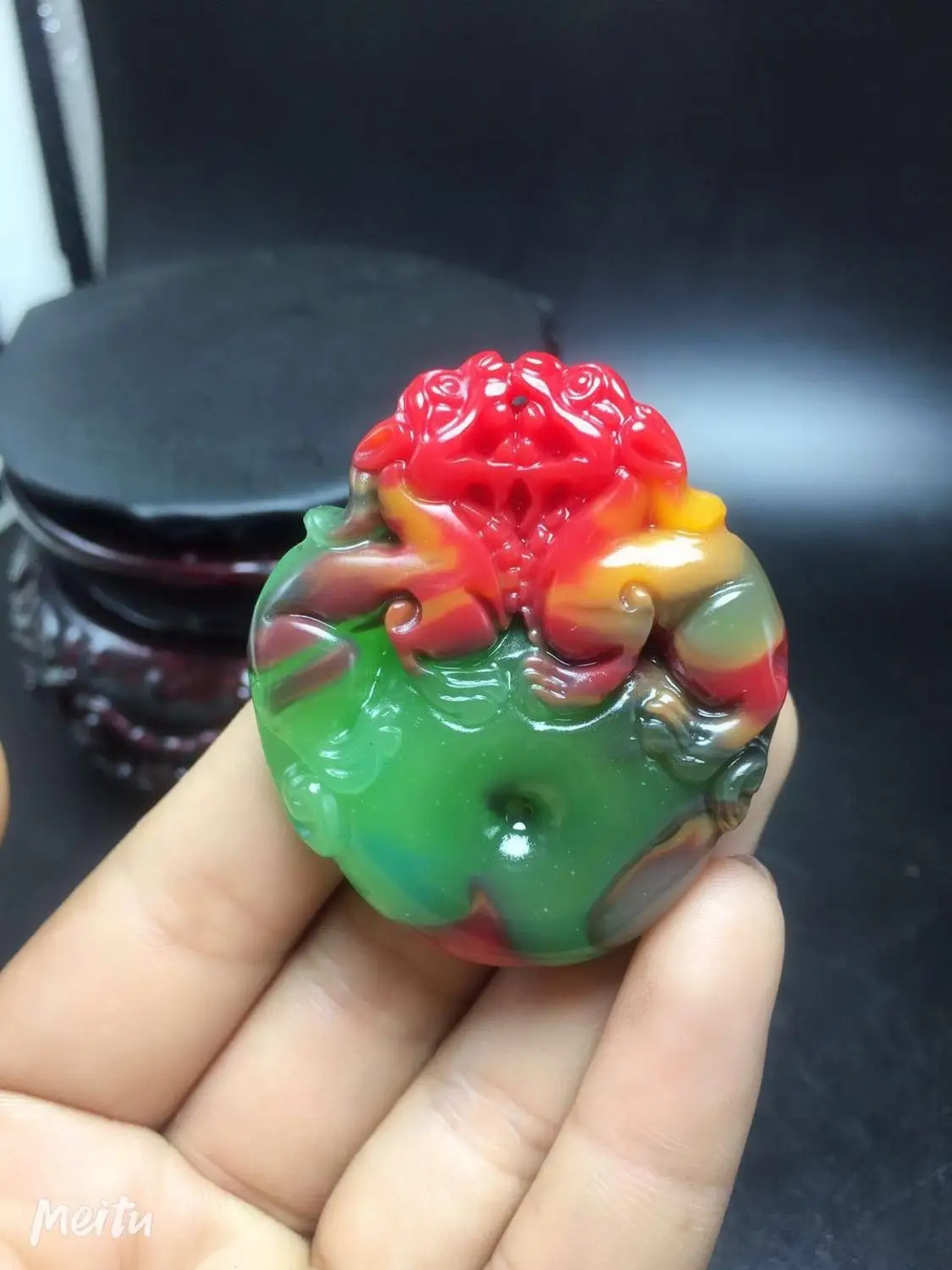 Двойная подвеска в виде стрекозы подвесная вешалка белый нефрит Kirin cai переводная