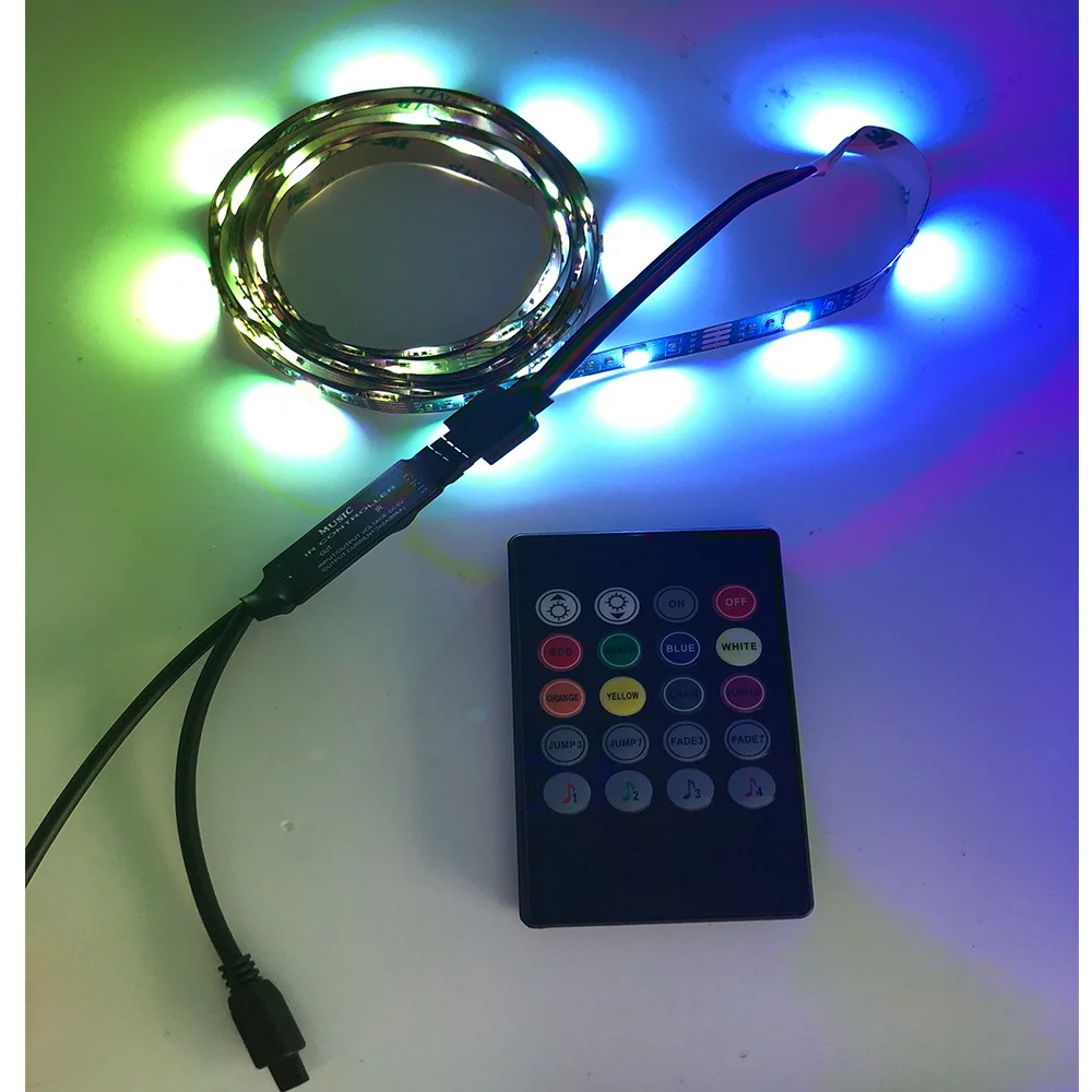 USB RGB контроллер DC5V музыкальный мини с 20 клавишами ИК пульт дистанционного