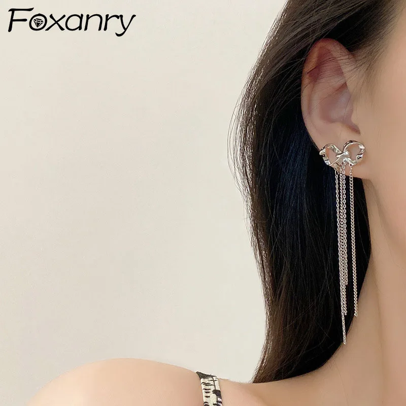 

Женские серьги из серебра 925 пробы, с бантом и кисточкой