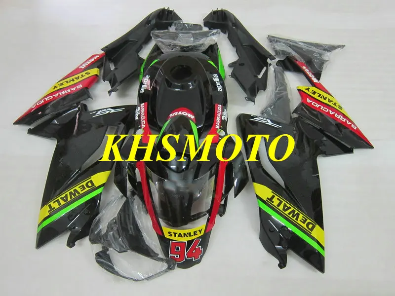 Комплект обтекателей под давлением для Aprilia RS125 07 08 09 10 11 RS 125 2007 2008 2009 2011 ABS черный
