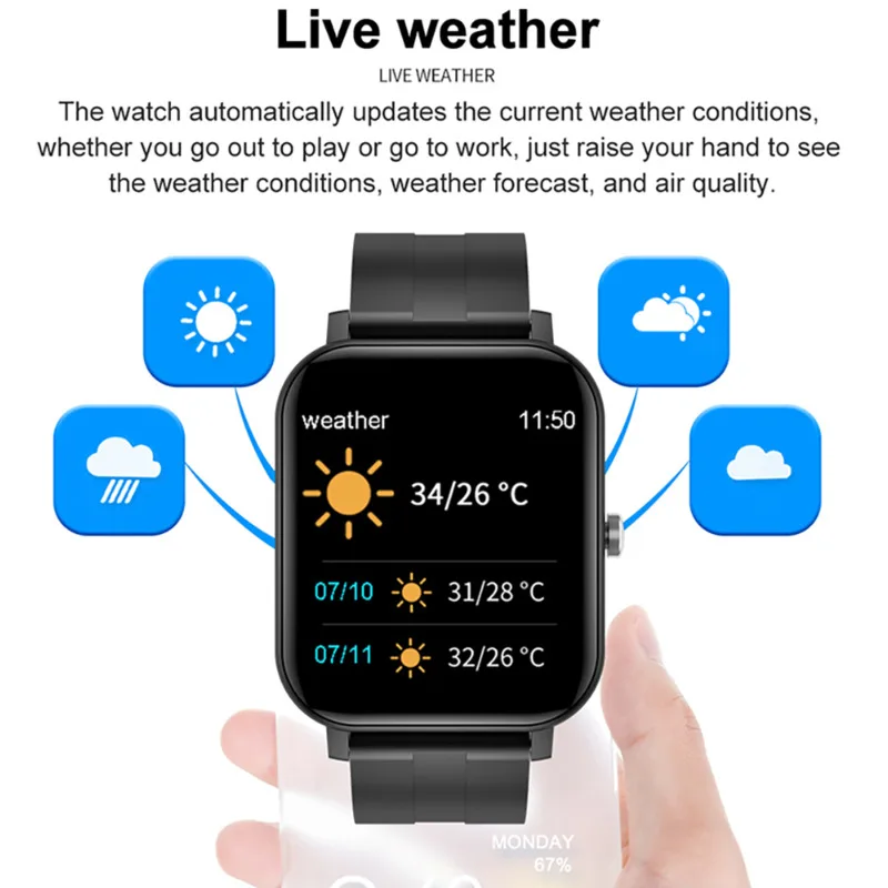 

New MC28 Bluetooth Call Smart Watch Waterproof Heart Rate Monitoring 1.54 Full Touch Smart Watch Bluetooth Music Fitness Tracker