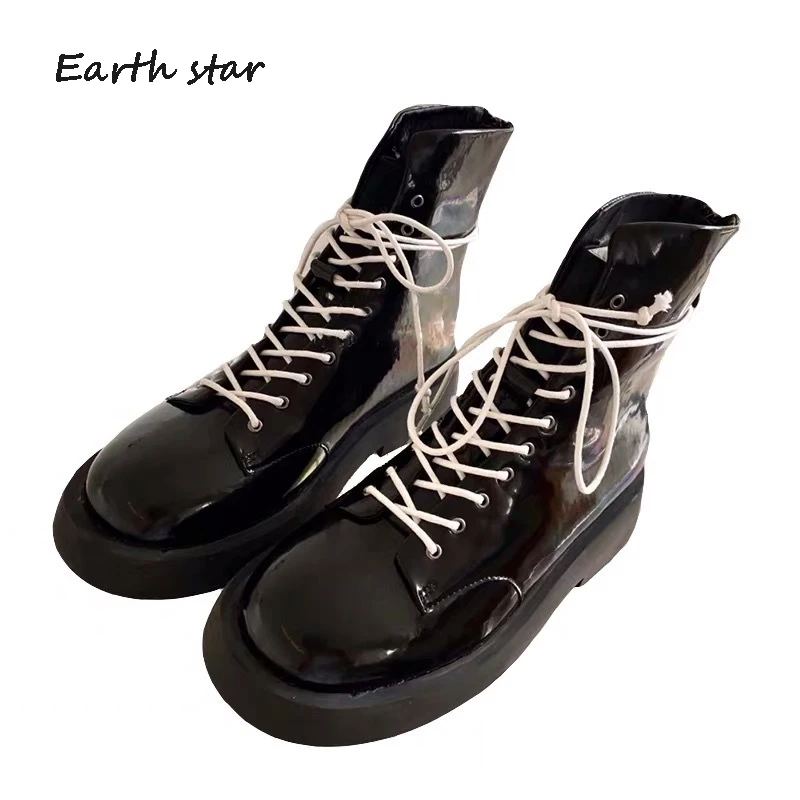 

Женские ботинки со шнуровкой, зимние ботинки со шнуровкой, плюшевая теплая обувь, ботинки с толстым мехом, ботильоны, 2021