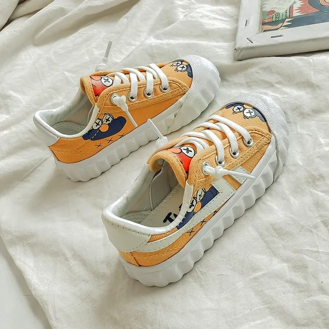 Детские парусиновые туфли новинка с принтом Улица Сезам 2021 кроссовки для девочек