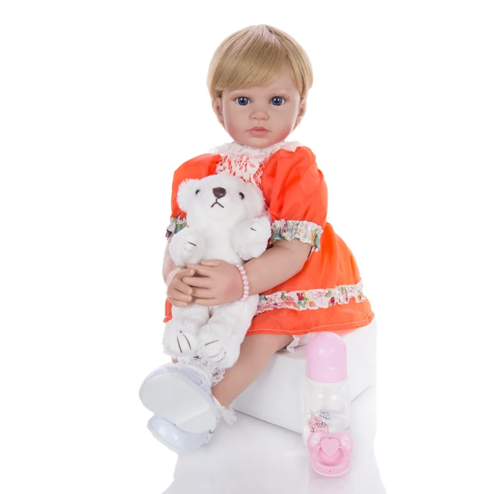 

NPK 60 см Реалистичная кукла bebe reborn Bonecas PP хлопковые реалистичные куклы для новорожденных принцесс для детей, рождественский подарок