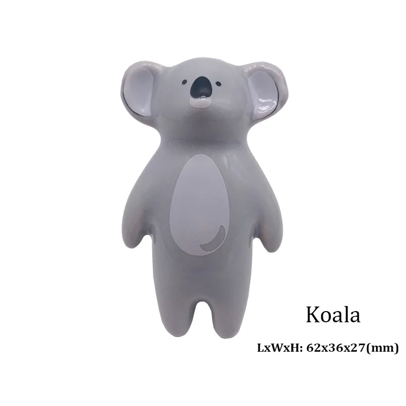 Grey Koala 1 шт. ручка с мультипликационным животным керамическим рисунком Panda Fox изображения детские шкафы с ручками домашние ящики Декор Мебель Оборудование - Цвет: Grey Koala