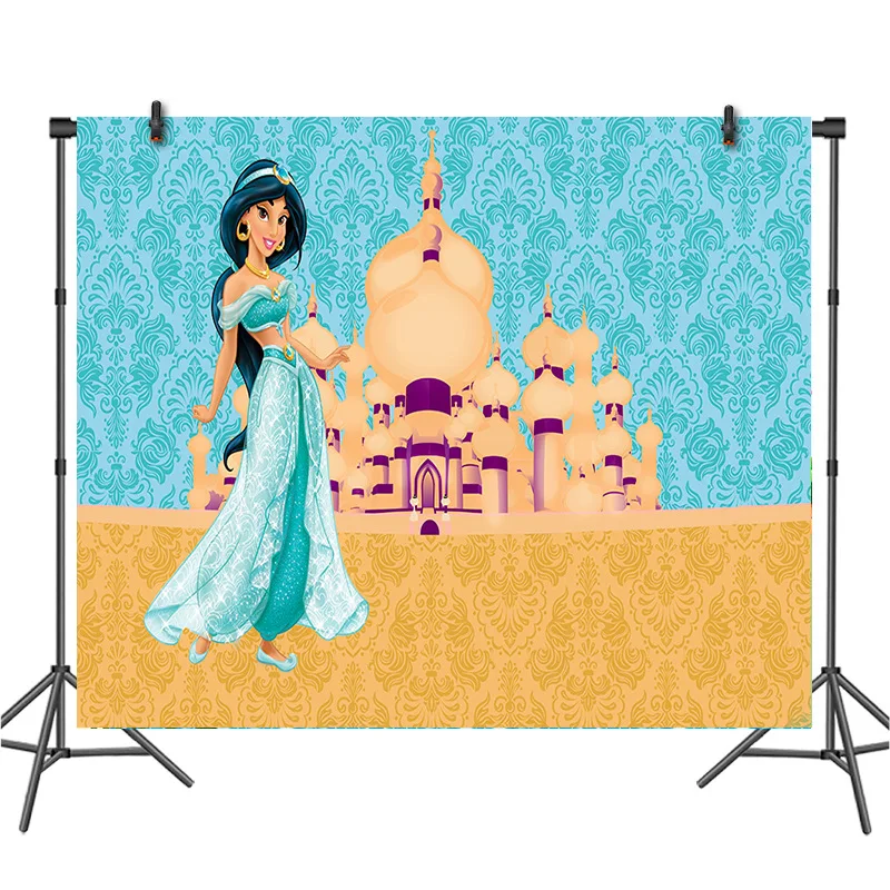 Тканевый фон для фотографирования детей с изображением героев Диснея принцесс