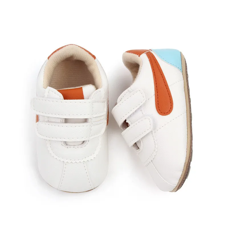 2022 Spring Baby Shoes Toddlers Anti-slip PU Leather First Walkers Newborn Boys Girls Autumn Casual Sneakers