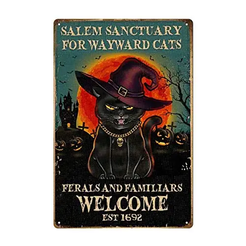 

Cats Wall Metal Tin Sign Vintage Art Home Decor Iron Painting