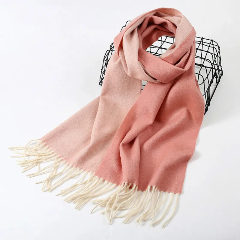 

190cm*30cm Wool scarves Fashion plaid scarf women Warm for winter High quanlity Thickened Mens scarves Double side and color