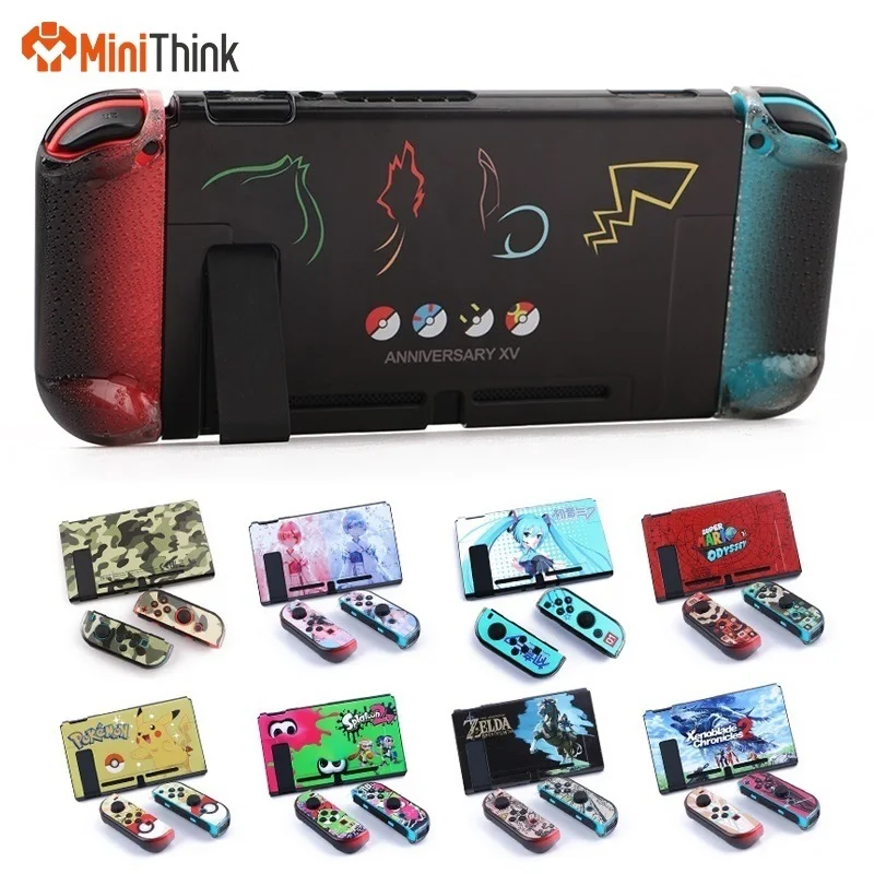 

for NS Ninetend Switch Protector Console Cover Plate Case Shell Set Dockable Direct Dock Joy-con Xenoblade 2/Zeldar/Splatoon2