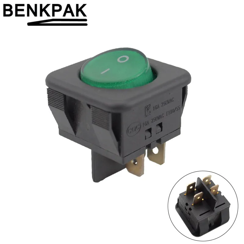 RK1 05 светящийся мини клавишный переключатель лодки 4 контакта|switch switch|switch 4pinswitch
