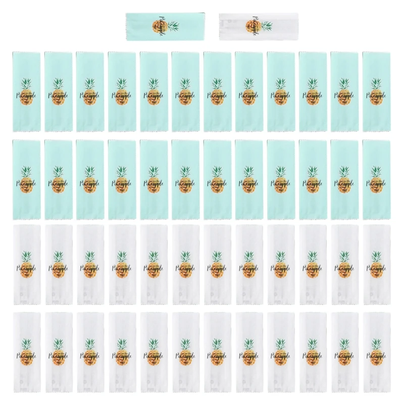 

P82C 50pcs Pineapple Crisp Packaging Bag Food Baking Cake Biscuit Candy Packaging Bag