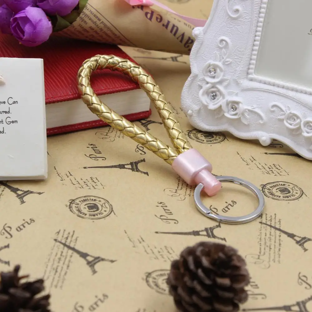 Hand Woven High-Grade Leather Car Keychain Braided Rope Keyrings Men Women Cheap Simple | Украшения и аксессуары