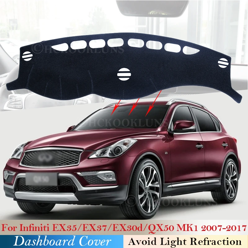 

Dashboard Cover Protective Pad for Infiniti QX50 EX35 EX37 EX30d 2007~2017 J50 Car Accessories Dash Board Sunshade Carpet Rug