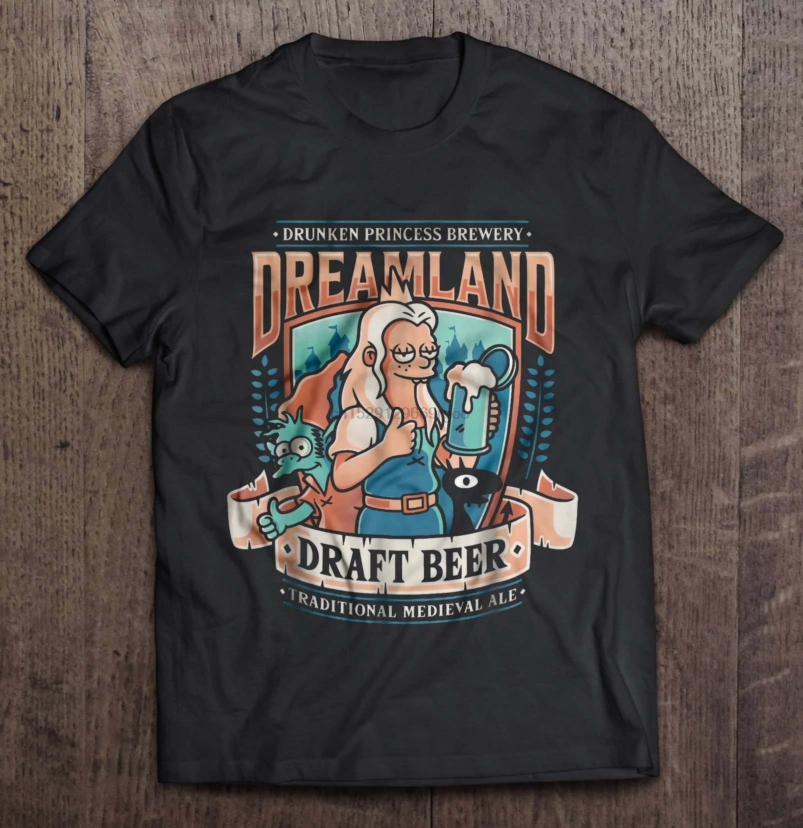 Мужская футболка пивоваренный завод пьяная принцесса Dreamland пиво Принцесса бобов