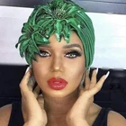 Женский тюрбан с пайетками и перьями, головной убор в африканском стиле для свадебной вечеринки, мусульманский головной убор