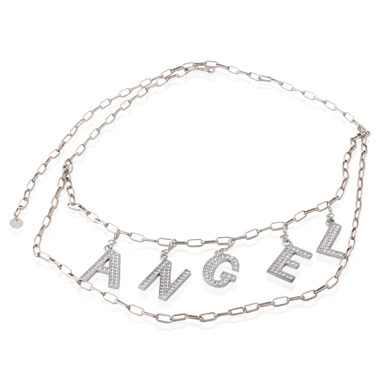 NeeFuWoFu DIY буквы с любым пояс-цепочка на талию модное ожерелье двойного назначения