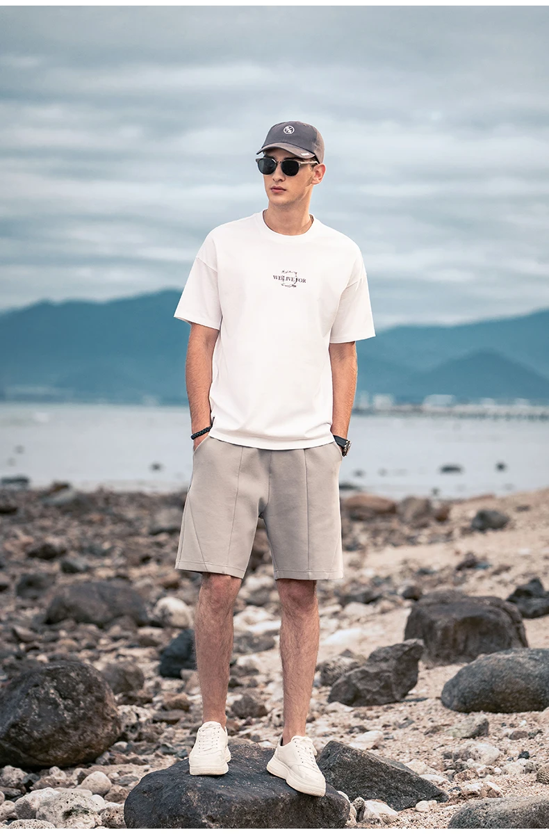 

YTX1531 men new national tide ins loose print round neck short-sleeved T-shirt