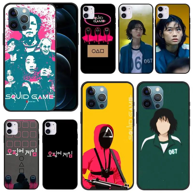 

Funny Squid Game Phone Case for iphone 12 13 Mini SE 2020 5 5S 6 6S Plus 7 8 Plus X XR XS 11 Pro Max Fundas Coque cover