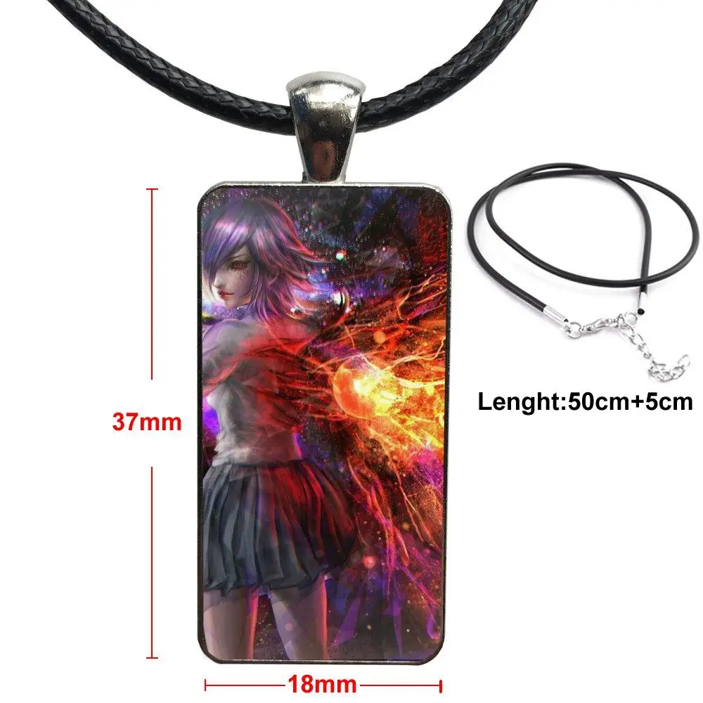 Аниме Токио вампиры ювелирное изделие с Сталь покрытием Стекло колье кабошоном