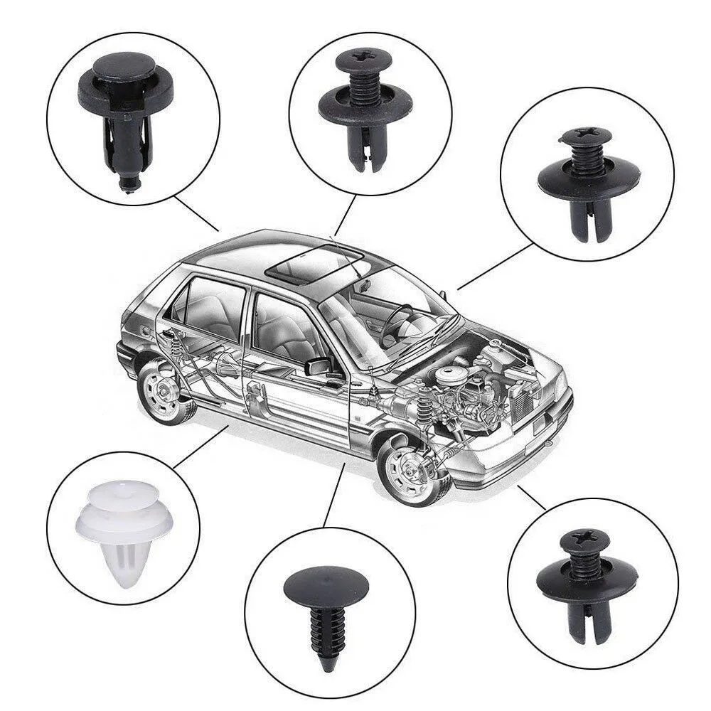 

Clip Fasteners Door Panel Rivet Kit Nylon Retainer Set Trim Accessories