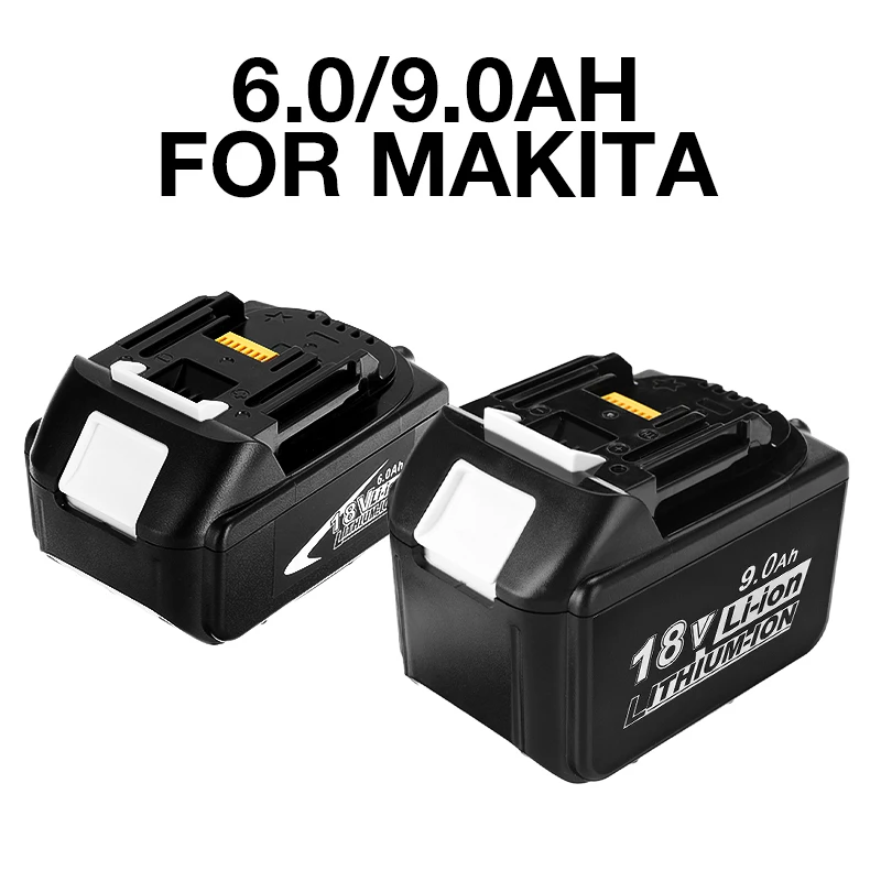 

Аккумуляторная батарея для электроинструмента Makita, литий-ионный аккумулятор 18 в, 6,0 Ач, 9,0 Ач, BL1840, BL1850, BL1830, BL1860, BLXT400
