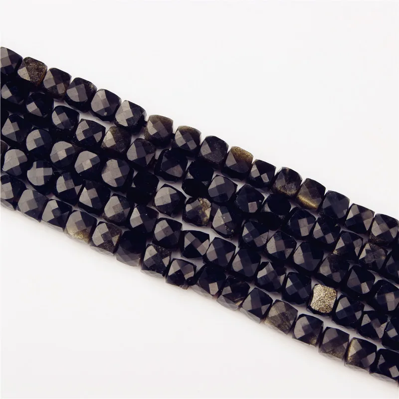 Jin Yaoshi Amethyst 4.5X3.5mm Natural Gem Loose Beads Cube Beads Cube Beads Spacer Beads Bracelet Necklace DIY Production  |