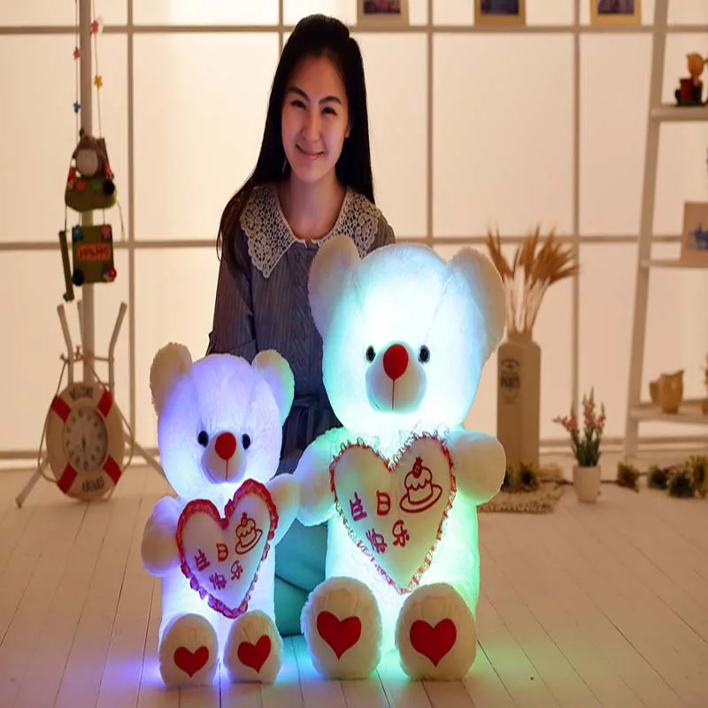 Милая плюшевая игрушка со светодиодной светильник кой 1 шт.|Плюшевые игрушки с