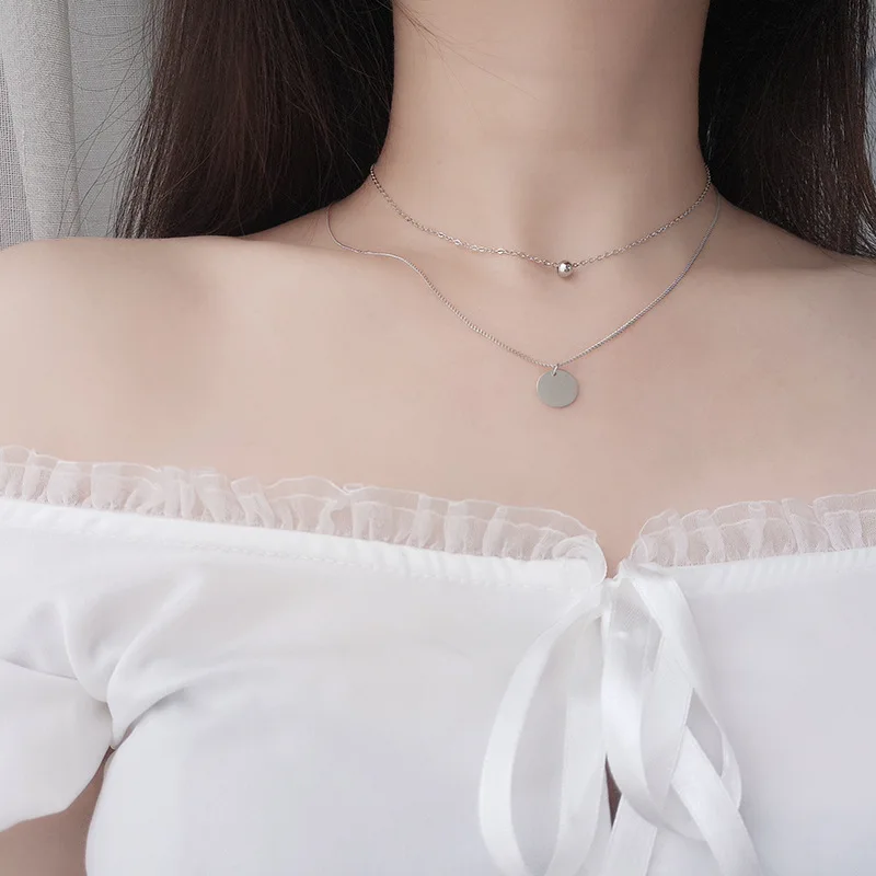 Женское колье из серебра 925 пробы аксессуары для женской цепочки на шею модное