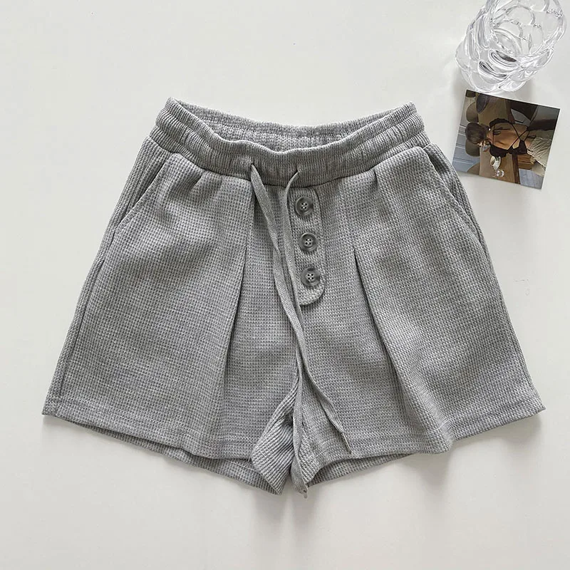 

Pants women's summer 2021 new Korean style high waist loose and comfortable all-match student sports and leisure wide-leg shorts