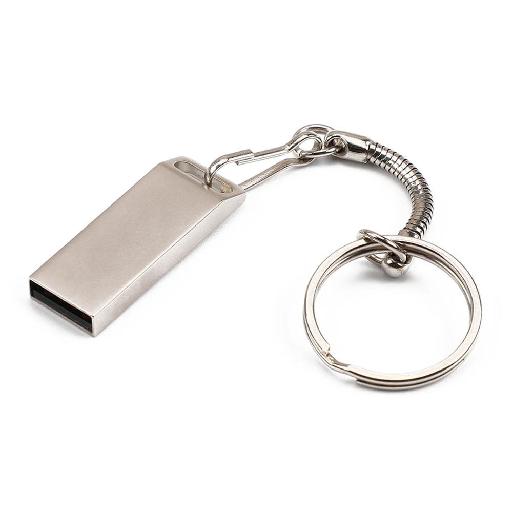 

HS1801 Disk Memoria Cel Usb Stick Gift 32GB/64GB USB 2.0 Flash Drive Key Chain Metal USB Mobile Memory Stick
