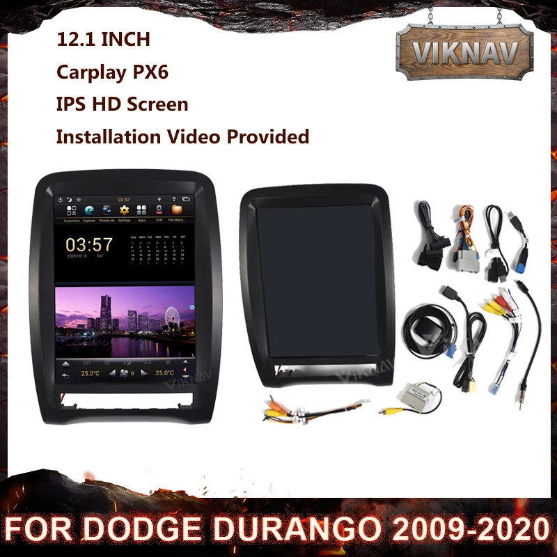 

12.1 Inch Vertical Screen Android Radio For Dodge Durango 2009-2020 Car Radio GPS Navigation Multimedia Player Head Unit