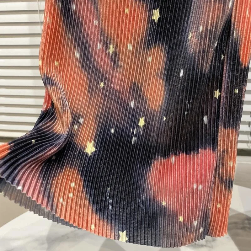 

Star Illusion Color Camouflage Pants Women 2021 Summer New Fold Air Drop Feeling Micro Flare Casual Fashion Pants