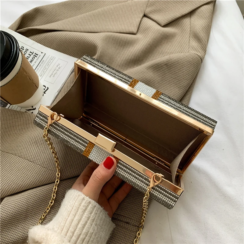 

Woman Messenger Bags Money Rhinestone Purse 10000 Dollars Stack of Cash Evening Handbags Shoulder Bag Designer Cross Body Bag