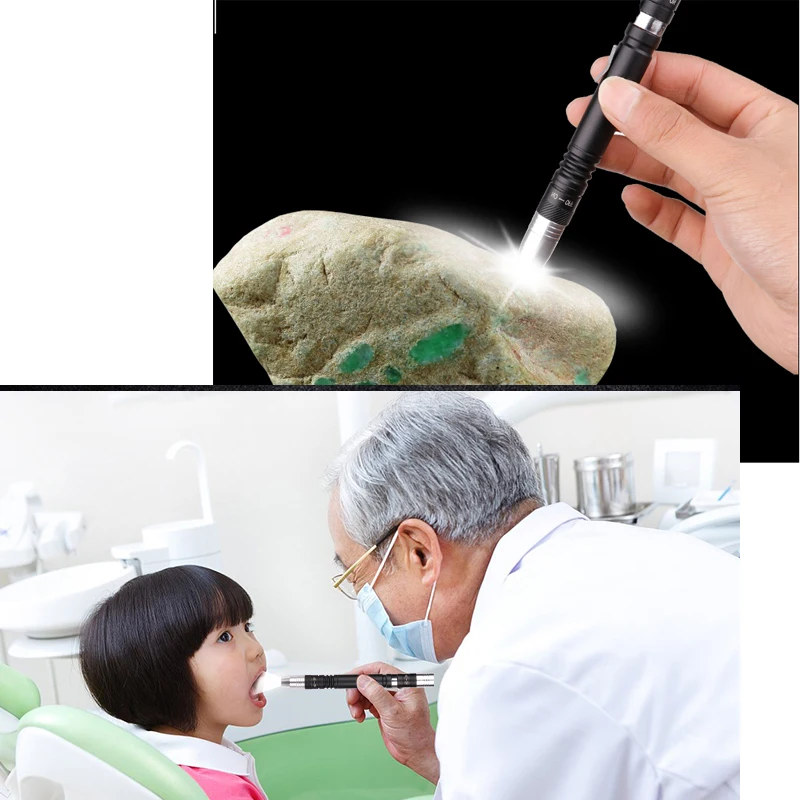 2 в 1 Профессиональная Медицинская ручка светильник УФ фонарик первой помощи мини