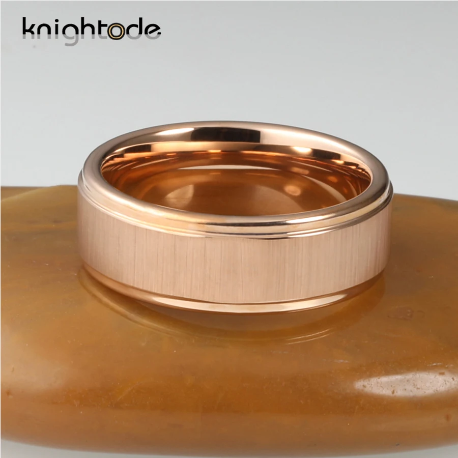 8 мм Новый Стиль Розовое золото вольфрам Карбидное обручальное кольцо обувь для