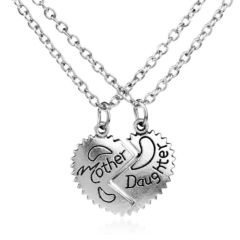Ожерелье серебряное в виде родной матери и дочери 2 шт.|Ожерелья с подвеской| |