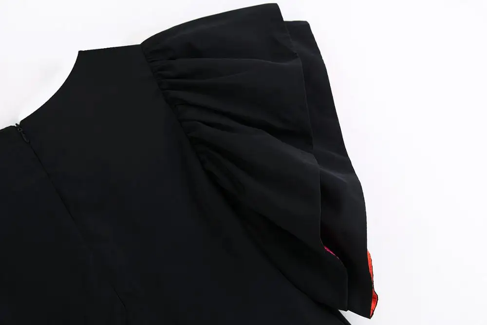 Женская Элегантная блузка с коротким рукавом свободная двухслойная пышными