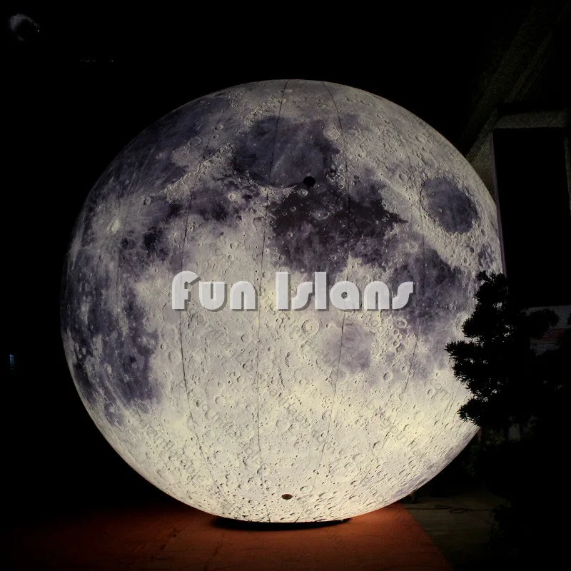 Гигантский надувной шар в виде планеты и Луны 8mH светодиодный светильник кой