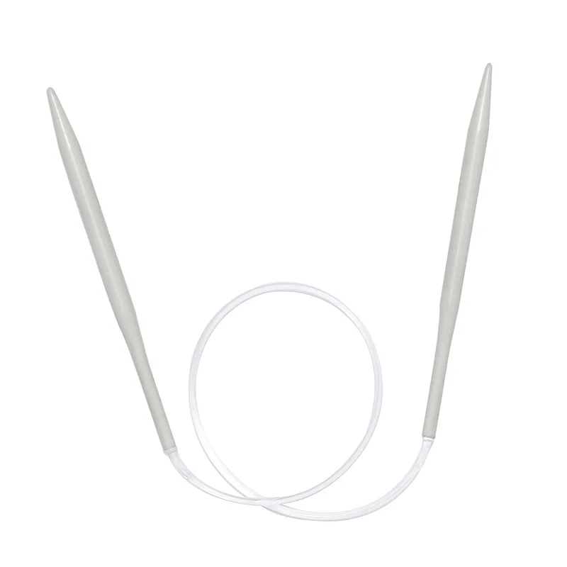 60 см круговые спицы для вязания с алюминиевой фарфоровой поверхностью 2 12 мм|Швейные иглы| |