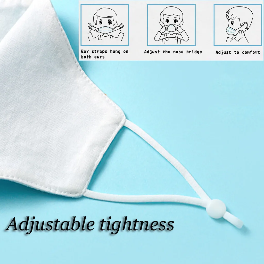 Детская маска моющиеся многоразовые маски для лица с мультяшным принтом