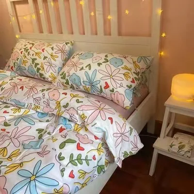 

Pillowcases, quilt covers, sheets,A complete set of,Bedding,Pure cotton,Restoring ancient ways,floral,personality