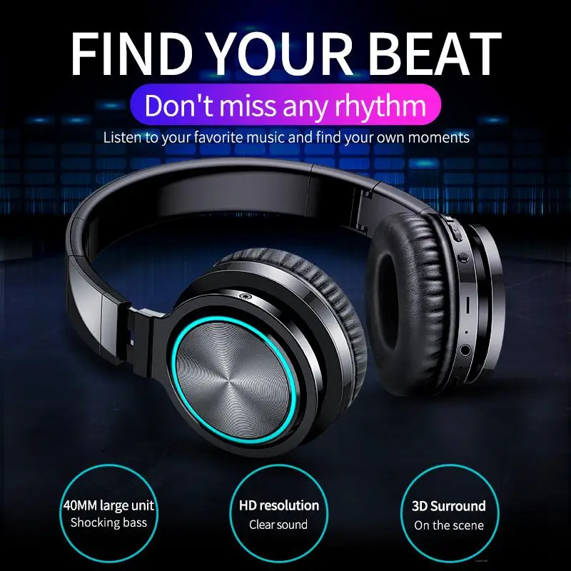 

PICUN Wireless Headphones Strong Bass Bluetooth Headset Noise Cancelling Earphones Low Delay Gaming Earbuds for Gamer Smartphone